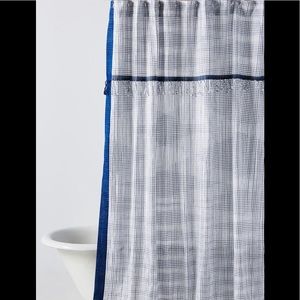 NEW Anthropologie Savon Gingham Shower Curtain